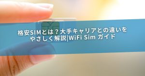 格安SIMとは？大手キャリアとの違いをやさしく解説|WiFi Sim ガイド