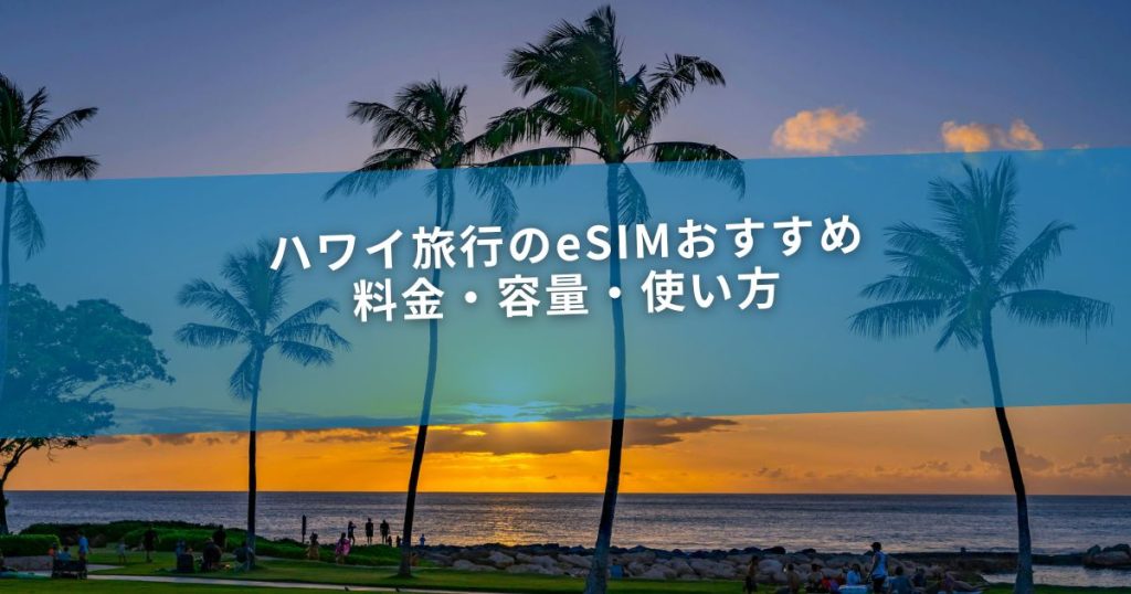 ハワイ旅行のeSIMおすすめ｜料金・容量・使い方