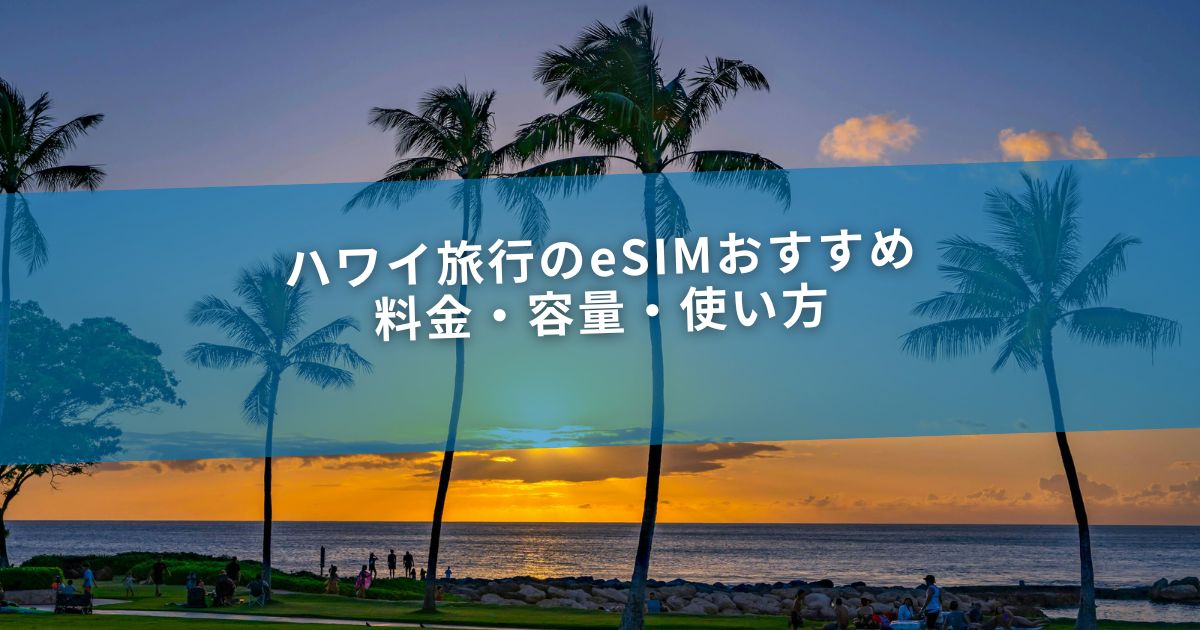 ハワイ旅行のeSIMおすすめ｜料金・容量・使い方