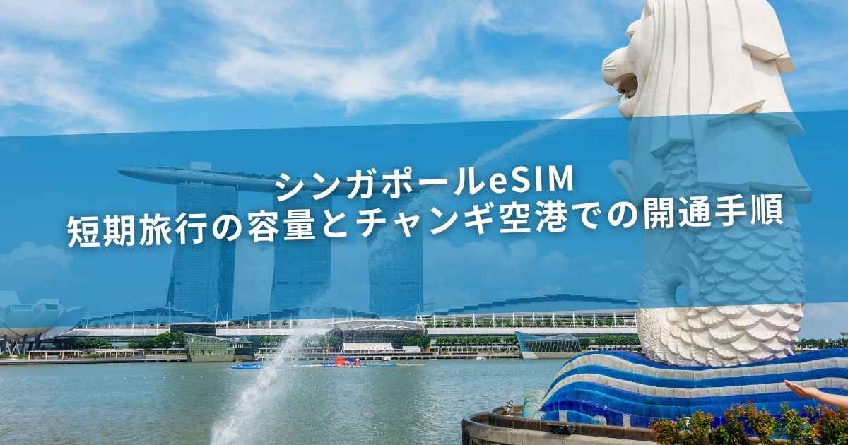 シンガポールeSIM｜短期旅行の容量とチャンギ空港での開通手順
